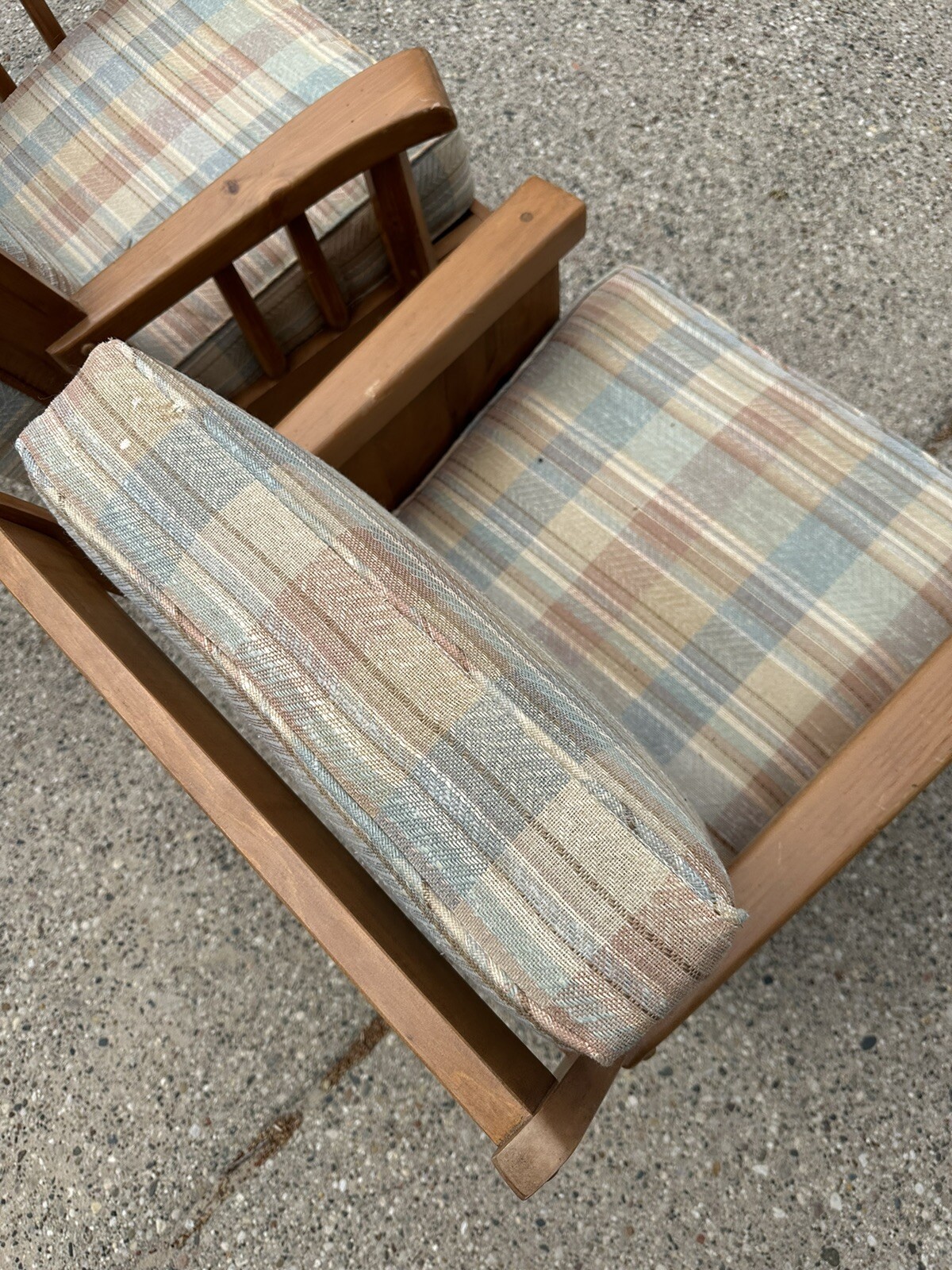 Vintage Habitant Knotty Pine Him & Hers Cabin Cottage Chairs Bay City