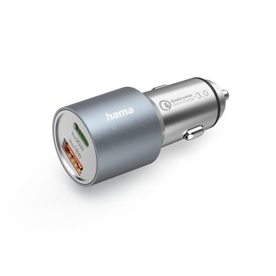 Hama USB-C USB-A Kfz Schnellladegerät Ladeadapter 38W 12V PKW Zigarettenanzünder