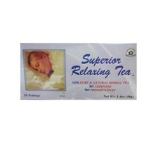 Superior Relaxing Tea pack of 8 8x20 Tea Bags No additives U.S.A. Best by 8/28