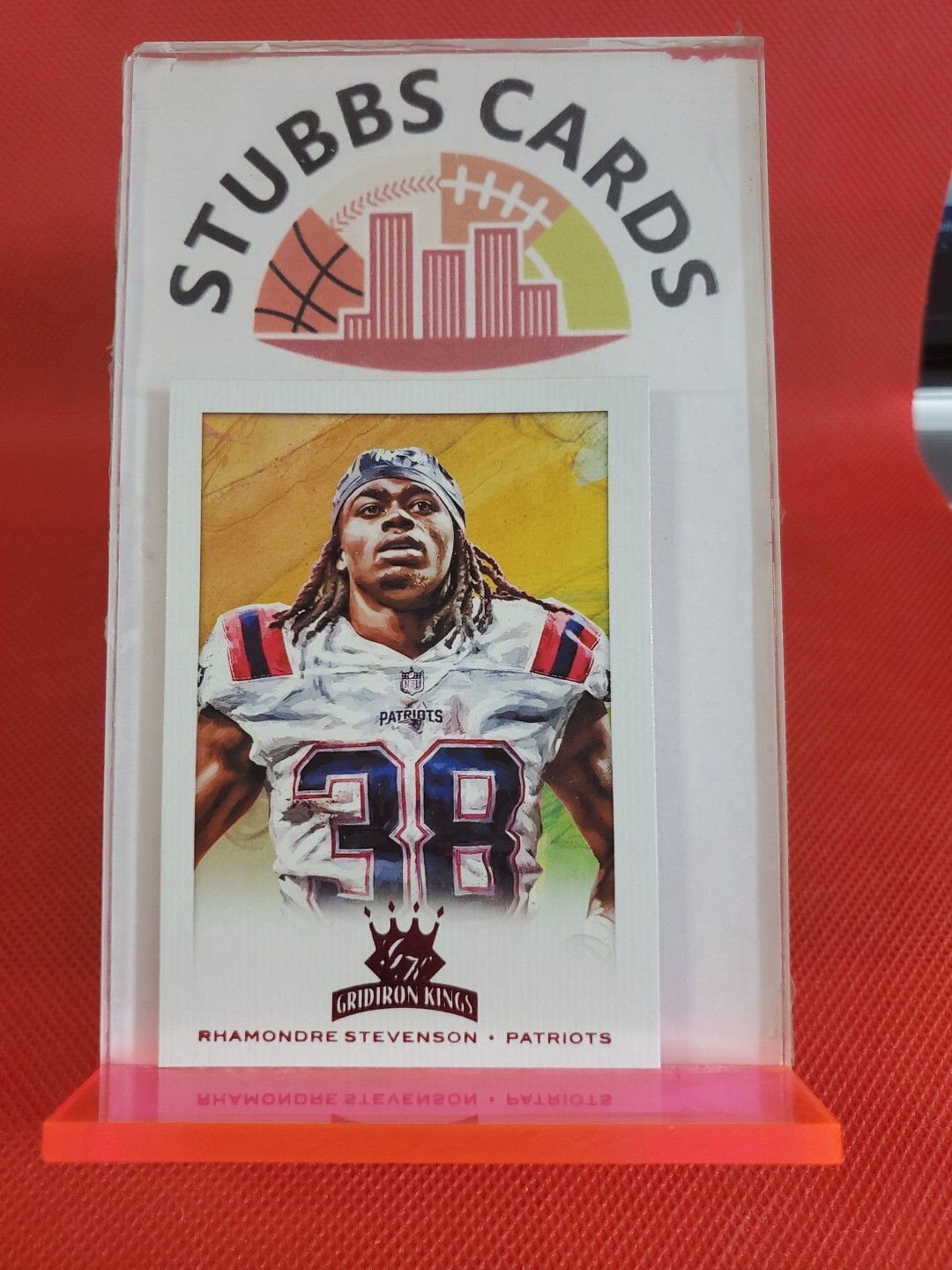 Rhamondre Stevenson 2021 Panini Chronicles Donruss Gridiron Kings GK-18 PINK