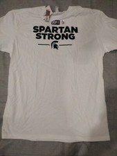 MSU Spartans Strong T Shirt Green And White Size XLG