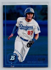 2022 Bowman Heritage Blue Refractor Wilman Diaz 41/99 DODGERS!!