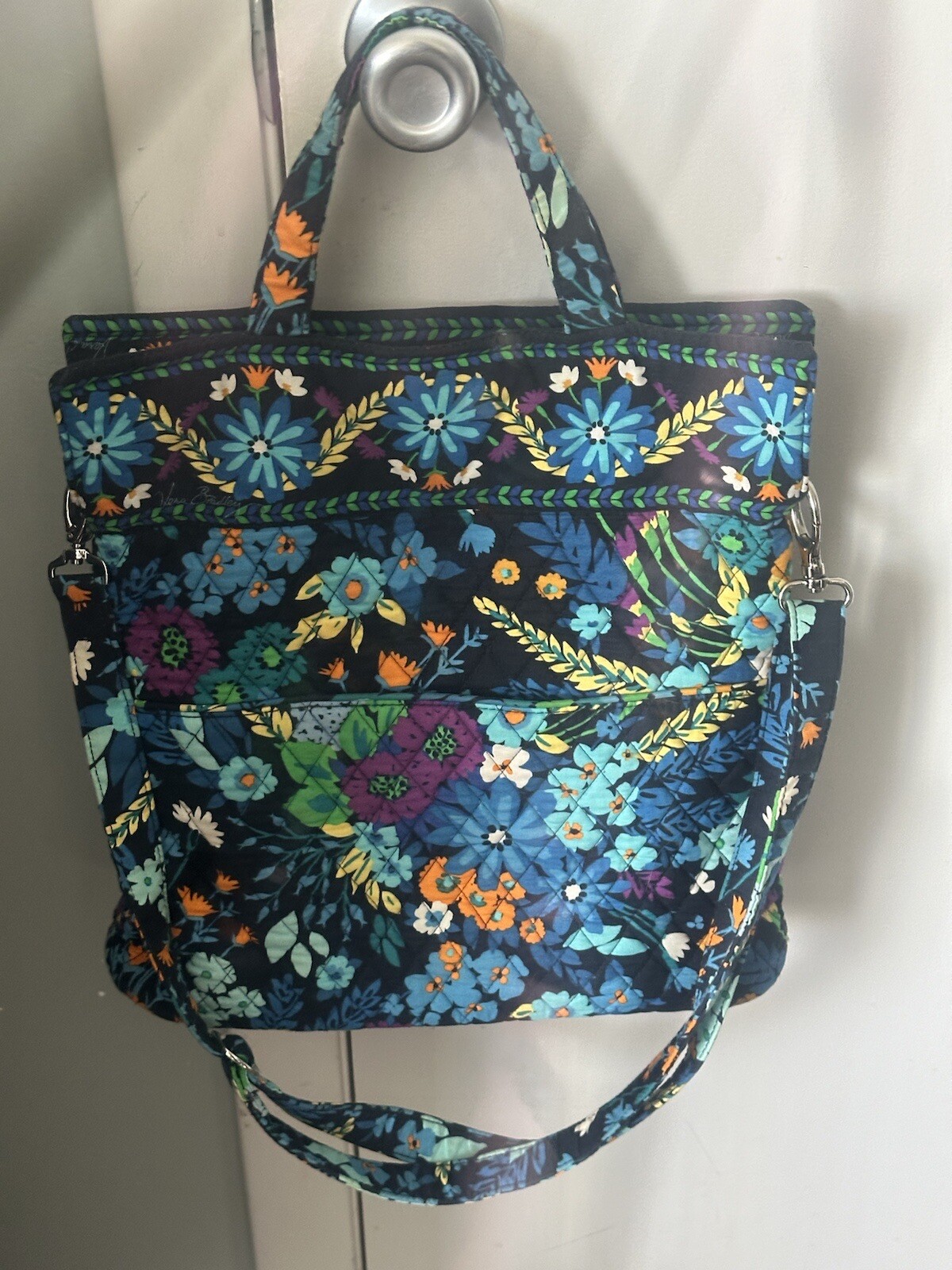 Vera Bradley Midnight Blues Quilted Floral Print Larg… Gem