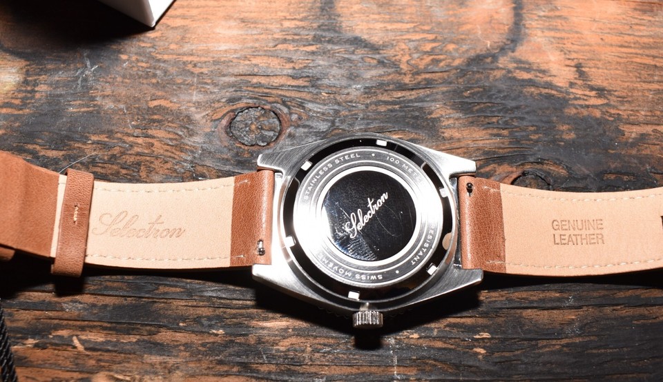 SELECTRON GMT Space Mens Watch Brown Leather Strap NEW in Box | eBay