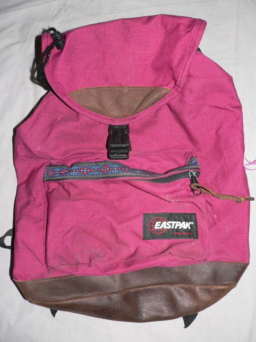 【USA製】90s Eastpak Backpack イーストパック アメリカ製 VTG EASTPAK BACKPACK 90S AZTEC USA MADE LEATHER BOTTOM
