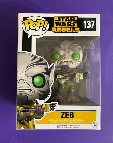 ZEB FUNKO POP Star Wars Rebels 137 Vaulted Protector Asoka Disney