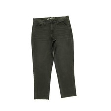 Universal Thread High Rise Straight Raw Hem Women's size 10 Black Denim Jeans