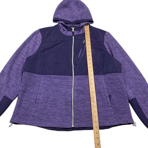 Free Country | Purple Long Sleeve Full Zip Up Hooded Jacket | Women’s Size XL - Picture 8 of 10
