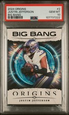 2024 PANINI ORIGINS BIG BANG #2 JUSTIN JEFFERSON PSA 10