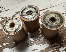 Antique Wooden Thread Spools   Clark  s O.N.T.  J P Coats Set of 3 