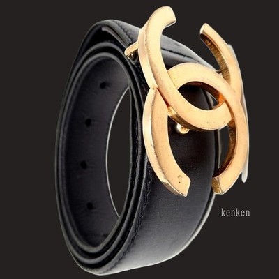 Coco Chanel Belt Buckle CHANEL CC Logo Chain Belt Gold Vintage