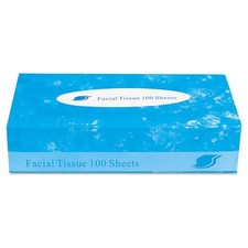 GEN 30100 Boxed Facial Tissue, 2-Ply, White, 100 Sheets/Box, 30 Boxes/Carton