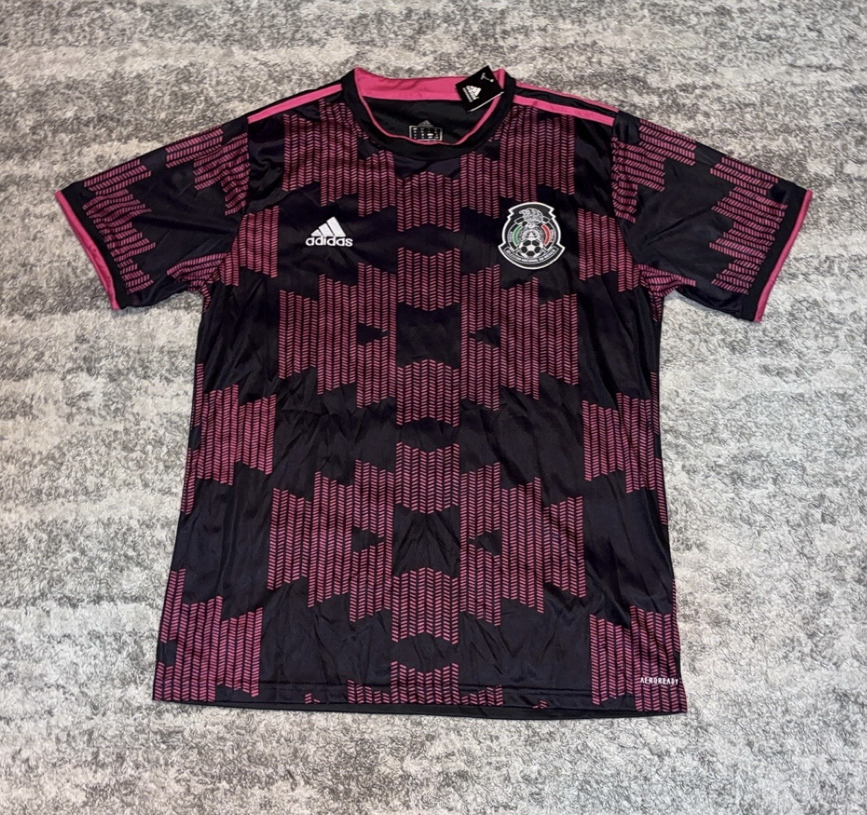 Adidas Mexico National Team Away Jersey 2020 2021 Black Pink  NWT Men's Large