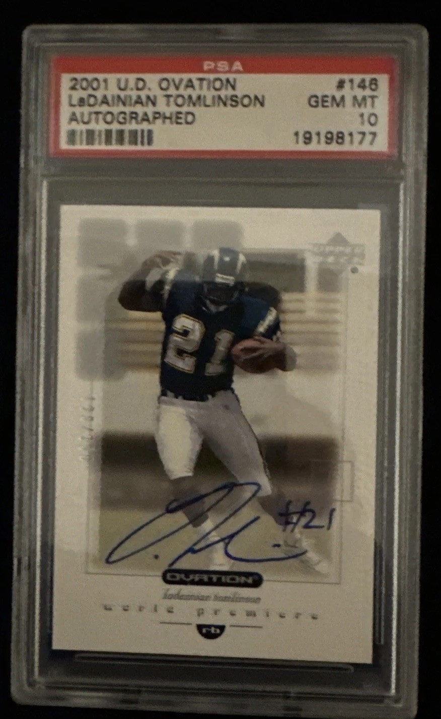 LaDainian Tomlinson Upper Deck Ovation #146 Autographed