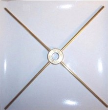4-Sided 4-Way 8" Brass Spider for Stained Glass Panel Lamps