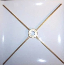 4-Sided 4-Way 8" Brass Spider for Stained Glass Panel Lamps