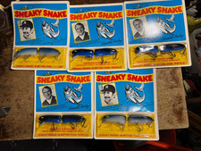 5 Ensley Sneaky Snake Fishing Lures "Better than Rapala" USA Made Lure NOS Vtg
