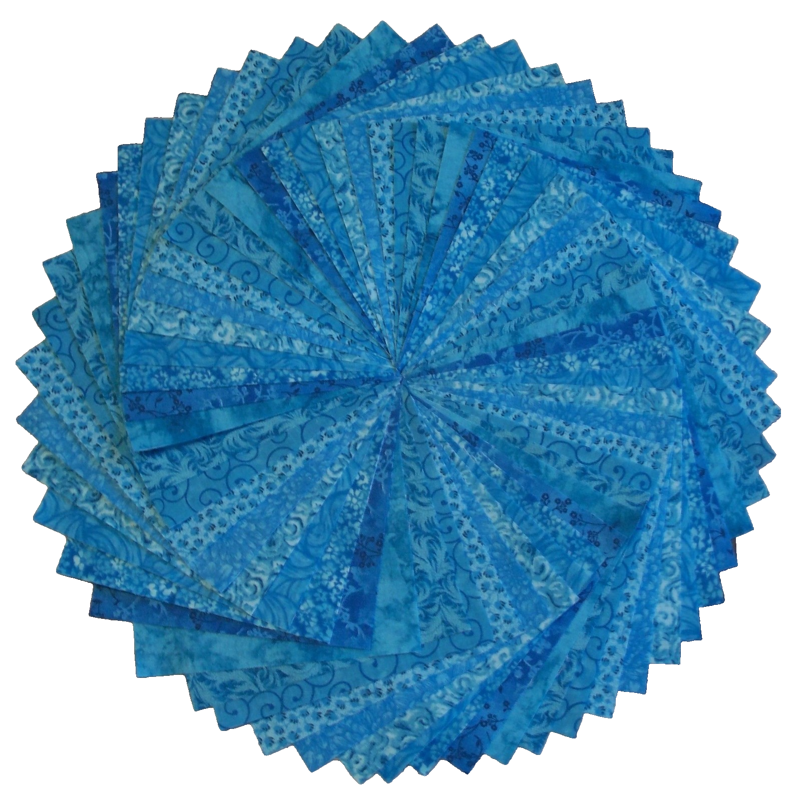 54 Turquoise Blue Calico Fabric 5