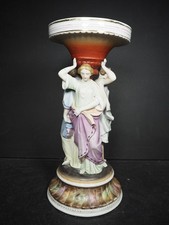 Antique German? Porcelain Figural Three Maidens /Graces Centerpiece
