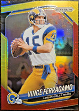 2025 PANINI PRIZM VINCE FERRAGAMO #250 RED AND YELLOW PRIZM /44
