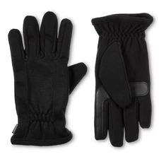 Isotoner Mens Black Heather Lined Water Repellent Tech Stretch Gloves Sz XL NWT