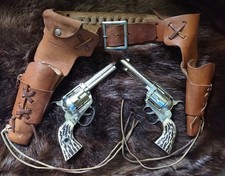 Vintage 1958 Fanner Mattel Frontier Double Holsters Set