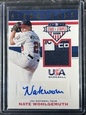 Wohlgemuth, Nate - 2017 USA Baseball - Autograph/Swatch - 2/8