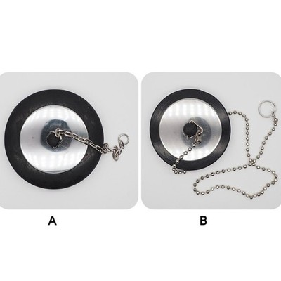 Lines One Rubber Tub Stopper with Chain Sink Strainer & Stopper