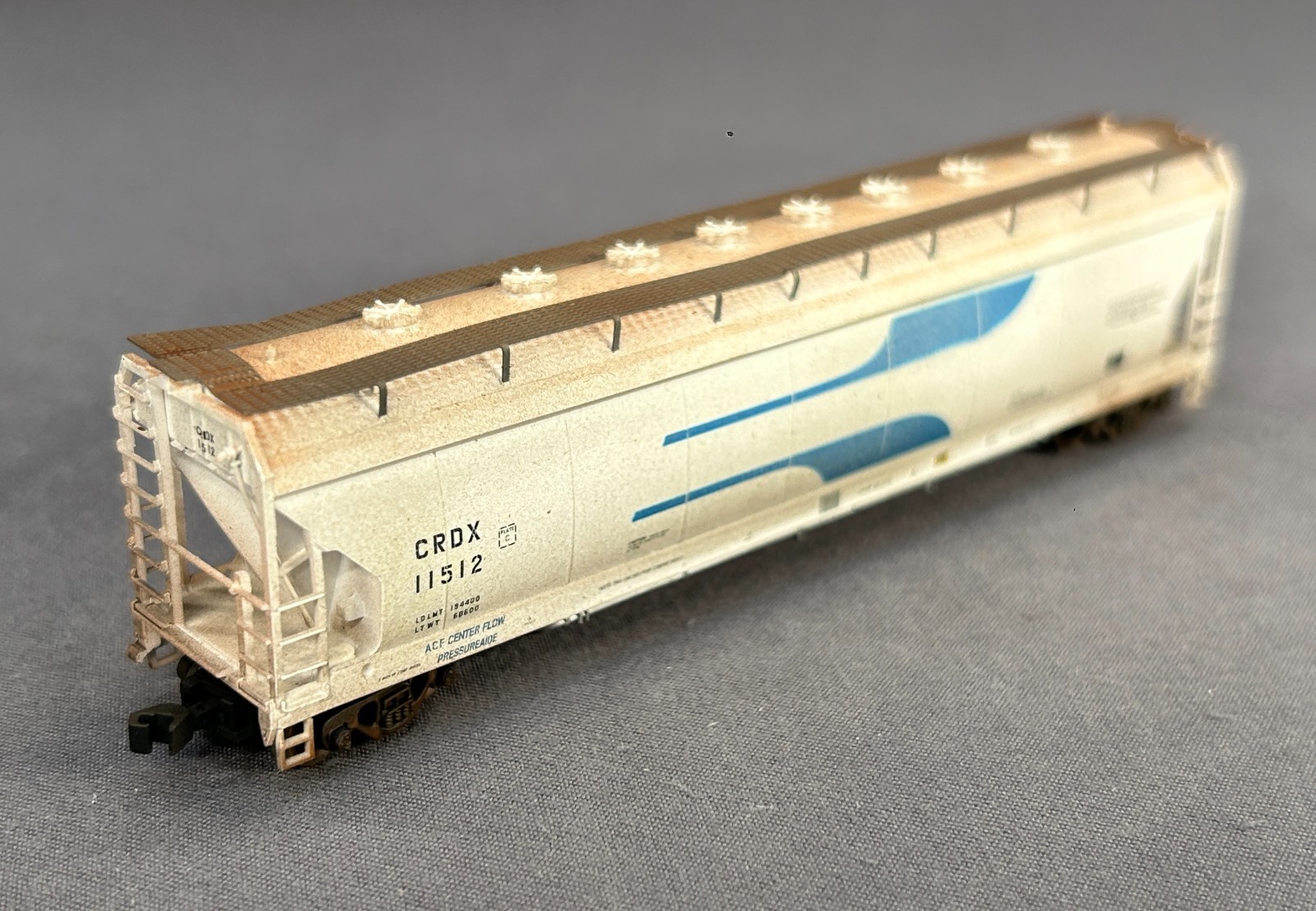 New Weathered Atlas Pressuraide Centerflow Hopper CRDX #11512, N scale ...