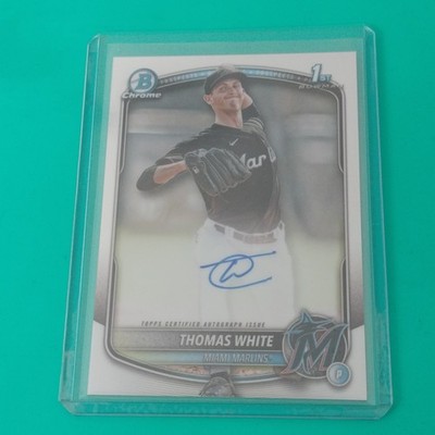 2025 Bowman Chrome Thomas White Miami Marlins 1st Auto
