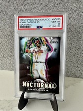 Ronald Acuna Jr. 2025 Topps Chrome Black - Nocturnal Case Hit SSP #NOC-10