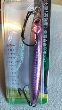 1 x 100g 3D Metal Jig Fishing Lure With Single & Treble Hook,Cod,Bass,Pollock
