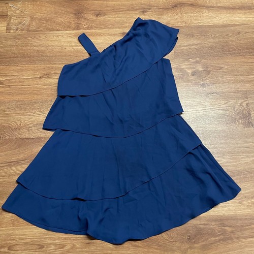 Aqua Girls Asymmetrical Solid Blue Tiered Layered Dress Size 16 Extra aqua-girls-asymmetrical-solid-blue-tiered-layered-dress-size-16-extra