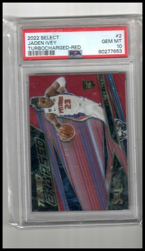 2022-23 Panini Select #2 Jaden Ivey Turbocharged PSA 10 - 第 1/2 張圖片