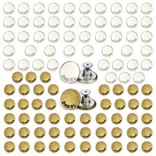 100 Pcs Jean Button Replacement Jeans Buttons 17 mm No-Sew Nailess Removable ...