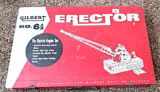 VINTAGE GILBERT NO. 6 1/2 ERECTOR SET w/ORIGINAL BOX 1950s Motor Works