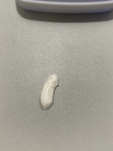 1 Gram .999 Fine Pure Silver Egg Plant Emoji Bullion Mini Art Proof Bar