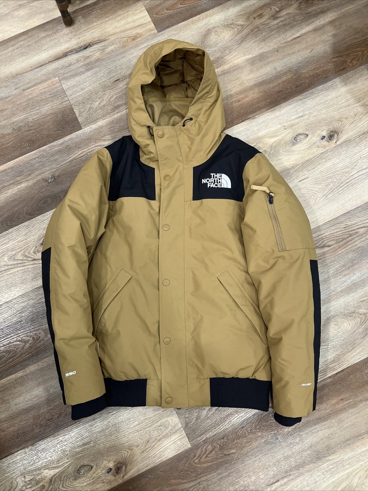 THE NORTH FACE Men ‘Newington’ DryVent Waterproof 550 Down Jacket Brown Puffer S