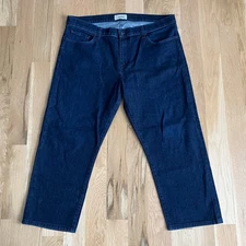 Baldwin Jeans Men’s 38X25 Blue Stretch Denim Henley Slim Straight Leg