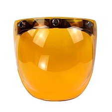 Gigicloud Flip Up Down Shield Visor Lens, Retro 3-Snap Sunscreen Sun Amber