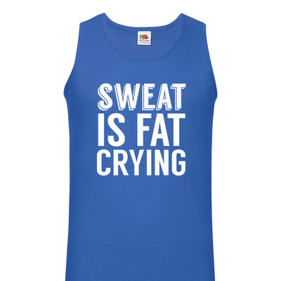 Trainingsweste Herren Sweat Is Fat Crying   Unisex tailliert