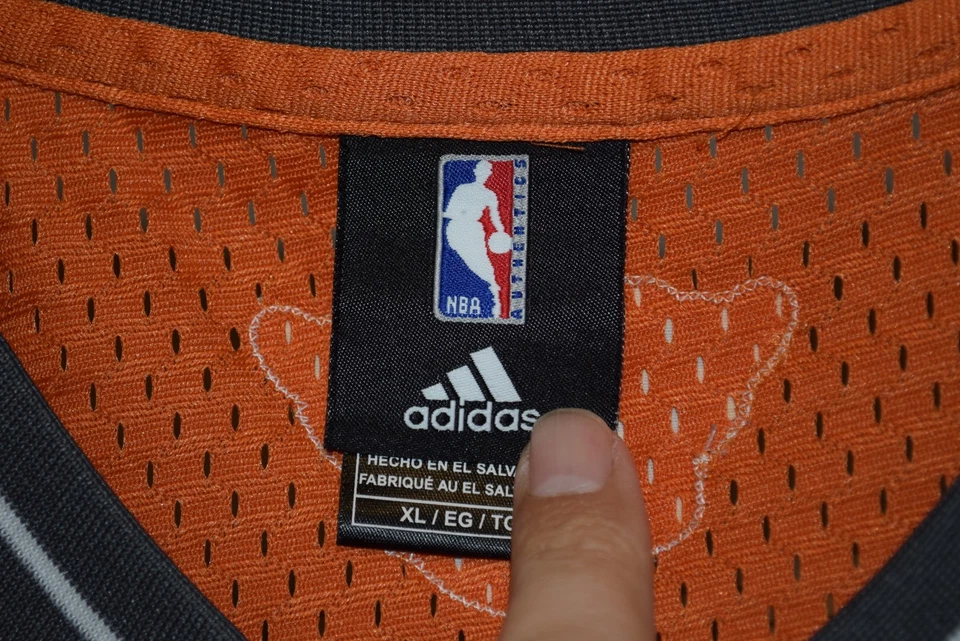 Camiseta deportiva Adidas Steve Nash cosida con logotipos naranja Phoenix Suns para hombre XL adulto Foto 4 de 4