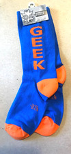Gumball Poodle Unisex Ribbed Crew Socks - "GEEK" NWT