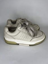 Amiri Beige Perforated Low Top Sneakers Lace Up Shoes Women Size 38 US 7