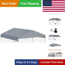 10' x 10' Dog Kennel Cover 600D Heavy Duty Waterproof Replaceable Dog Kennel ...