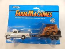 ERTL 4WD PICKUP WITH CASE SKID STEER LOADER AND TRAILER 4387 BNIB 1:64 SCARCE