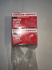 4 Boxes - No. 1 Paper Clips Office Depot Paper Clips 100/box