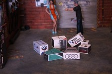 carton 8 pcs 1/18 Mercedes Audi Porsche BMW M3 no diorama no figurines 1A