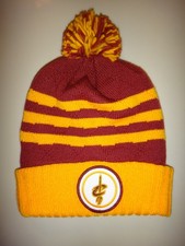 Men's Cleveland Cavaliers NBA Mitchell Ness Hi Five Pom Beanie Hat OSFM