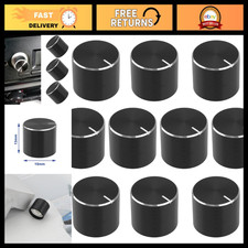 10pcs 13mm Aluminum Rotary Knob Volume Control for 6mm D-Type Shaft - Black